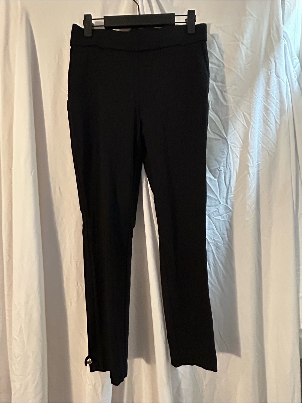 Counterparts Black Straight Leg Pants with Ankle Detail